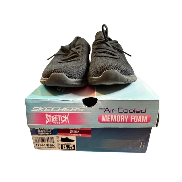 Skechers Ultra Flex Statements Sneakers Black Sz 8.5 Air Cooled Memory Foam NWB - Picture 3 of 7